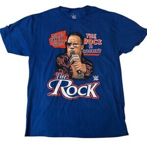 WWE The Rock 'Do Ya Smell What The Rock Is Cookin' T-Shirt Blue
